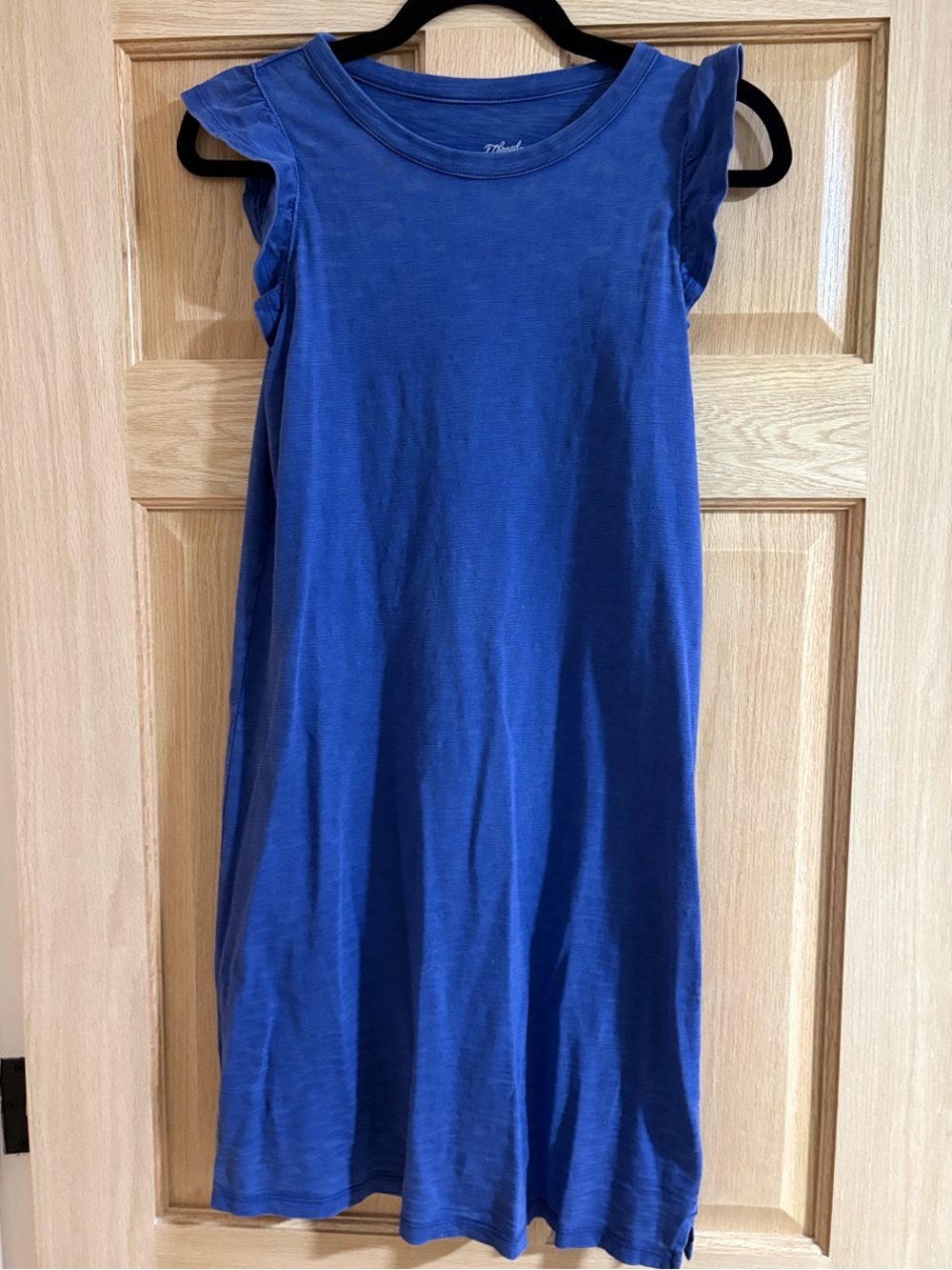 Universal Thread Blue Flutter Ruffle Mini Dress 100% Cotton XS